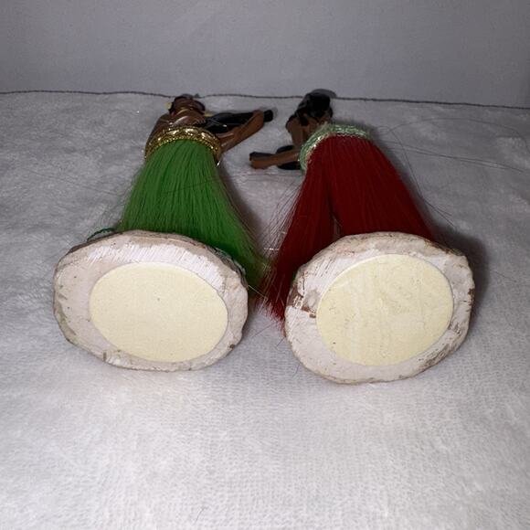 2 Hawaiian Hula Girl Ukulele Nodder Dashboard Figure Dancer Vintage - Picture 5 of 6